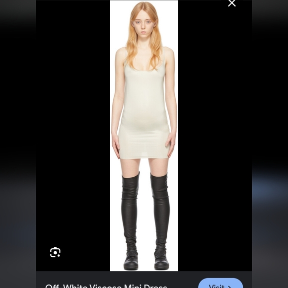 Rick Owens Dresses & Skirts - Rick Owens Off-White Viscose Mini Dress